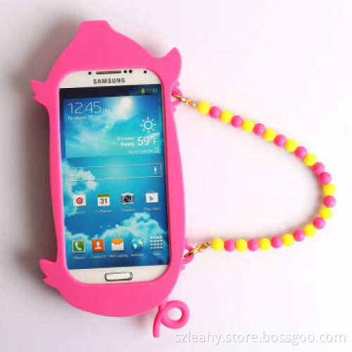 Drop-glue forming pig shaped silicone case for iPhone 5/5s